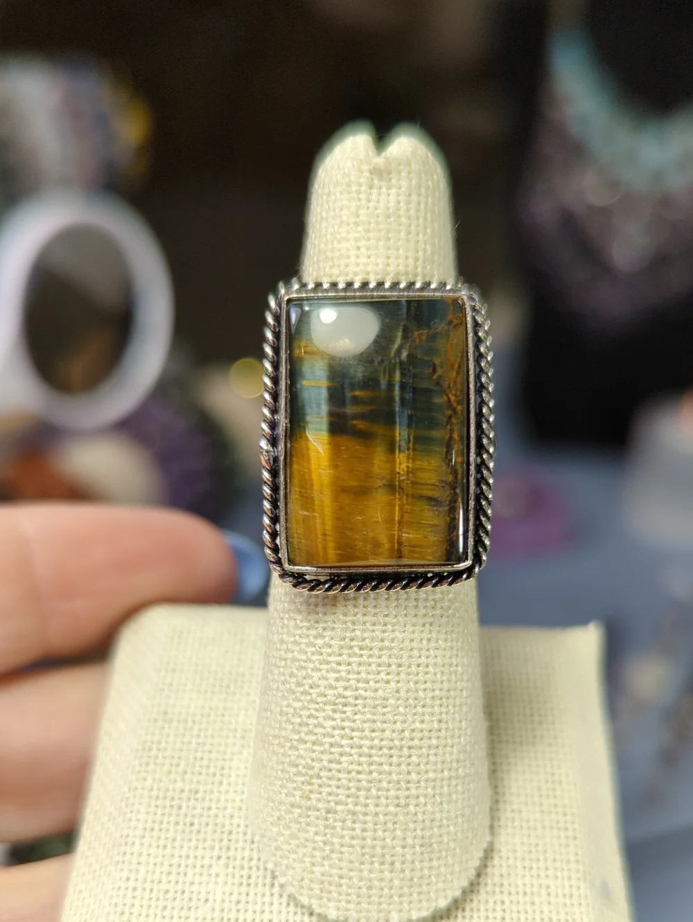 Tigers Eye Ring 7 3/4 - Picture 1 of 1